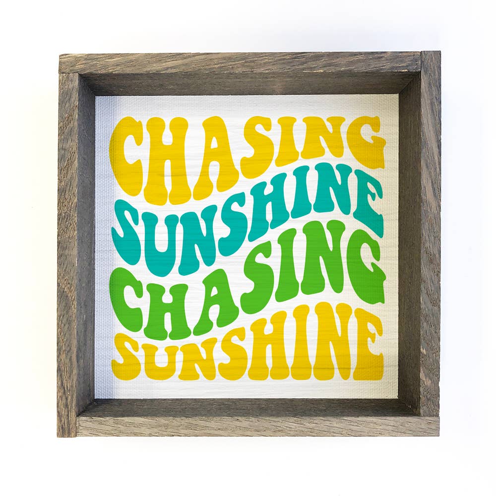 Chasing Sunshine Retro - Summer Canvas Art - Framed Wall Art