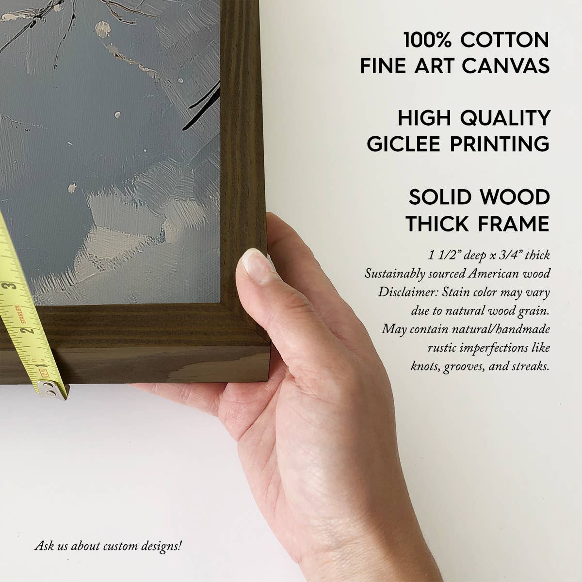 Four Cardinals - Red Bird Canvas Wall Art - Wood Framed  Art