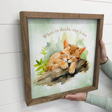 When in Doubt Nap it Out - Funny Cat Canvas Art - Framed Art