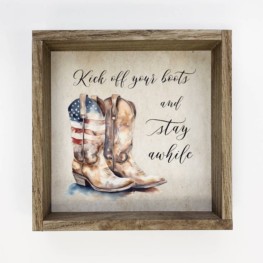 Kick Off Your Boots - American Art - Cowboy Boots