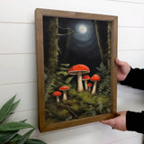 Red Mushrooms - Nature Canvas Art - Wood Framed Wall Art