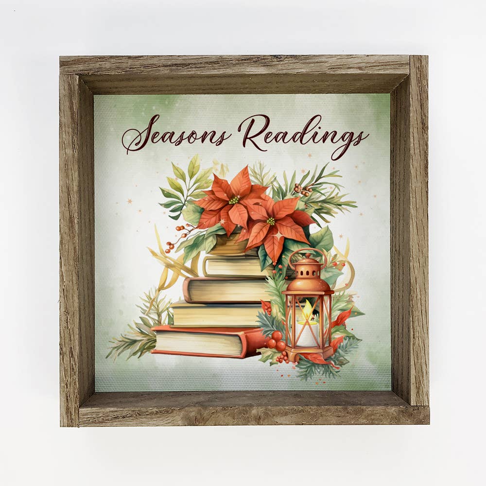 Seasons Readings Christmas Books - Christmas Canvas Wall Art