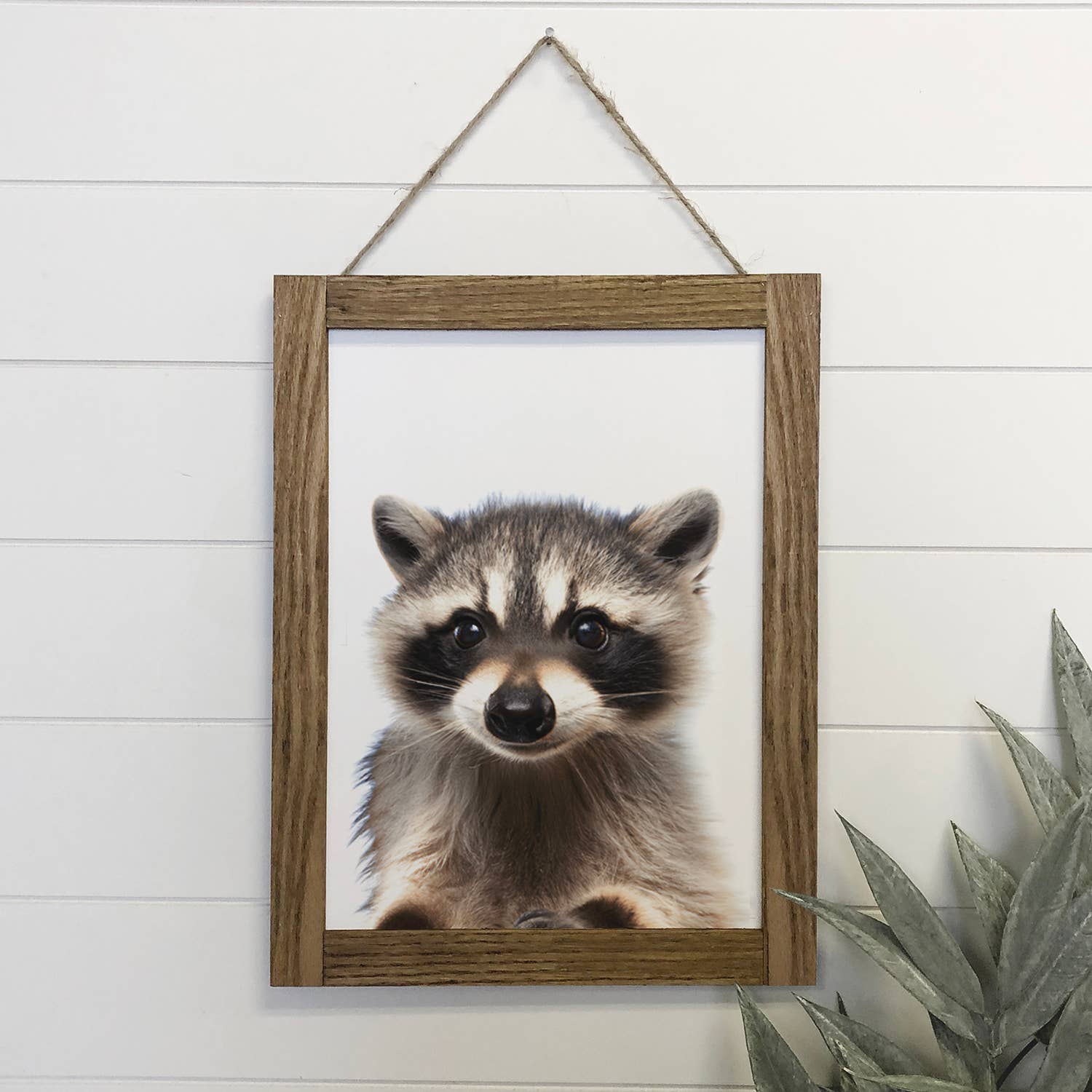 Baby Raccoon Wood Sign Cute Animal Nursery Wall Art