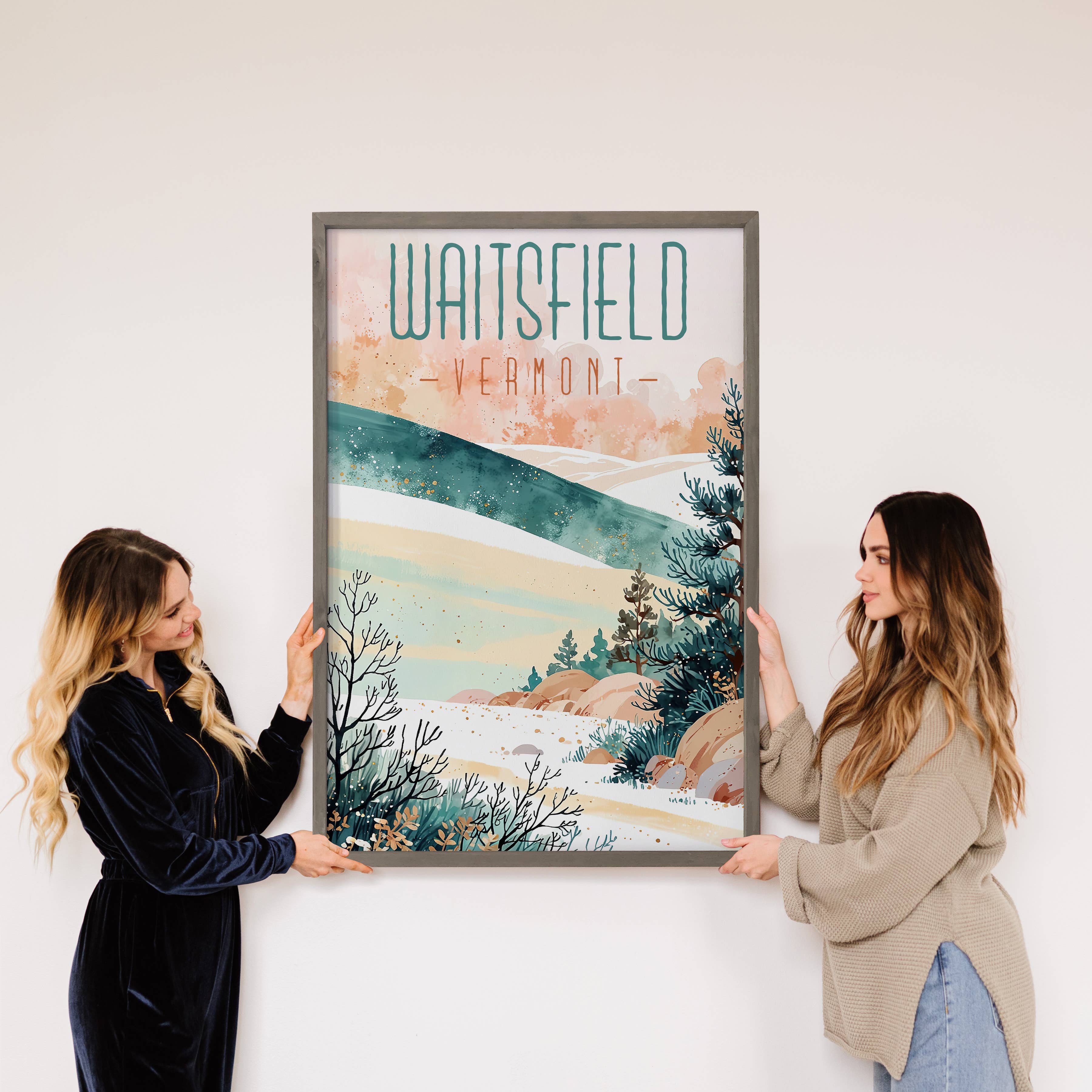 Custom Hillside Trees Waitsfield Vermont - Custom Wall Art