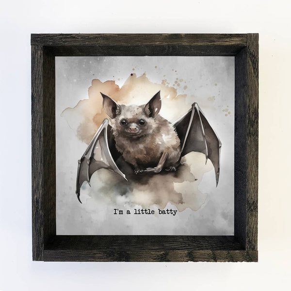 I'm A Little Batty - Cute Halloween Decor - Framed Wall Art