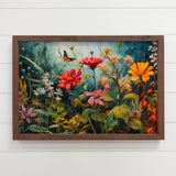 Lush Garden - Nature Canvas Art - Wood Framed Floral Decor