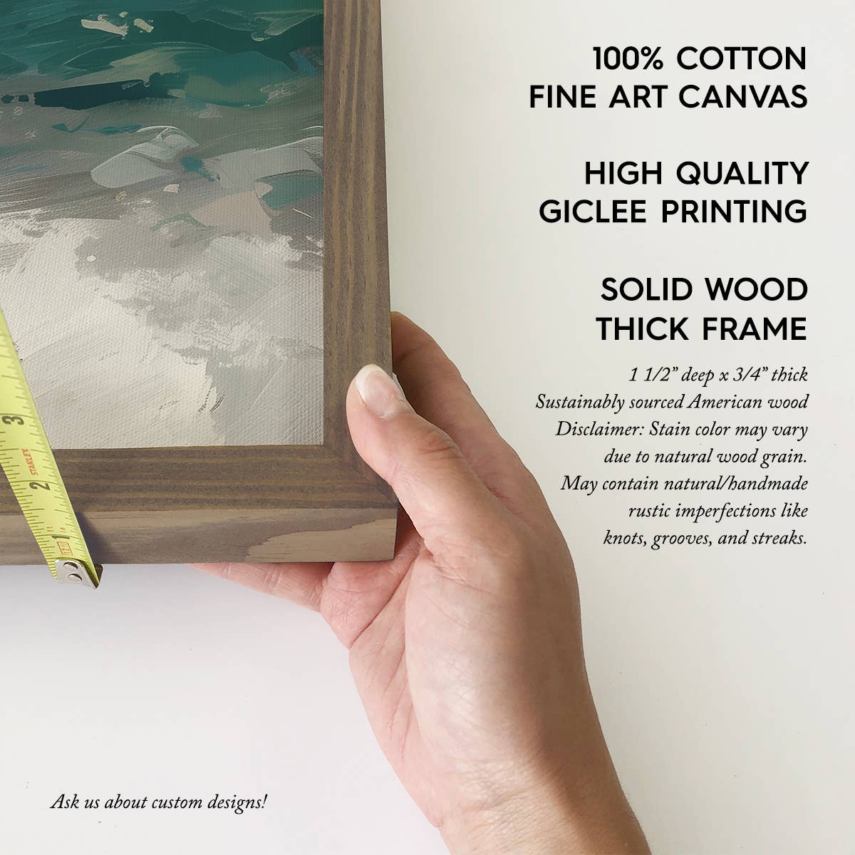 Jesus Water Modern Art - Jesus Canvas Art - Wood Framed Art