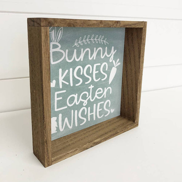 Bunny Kisses Easter Wishes - Cute Easter Canvas Art