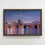 Louisville Kentucky Skyline - Framed Unique & Custom Decor