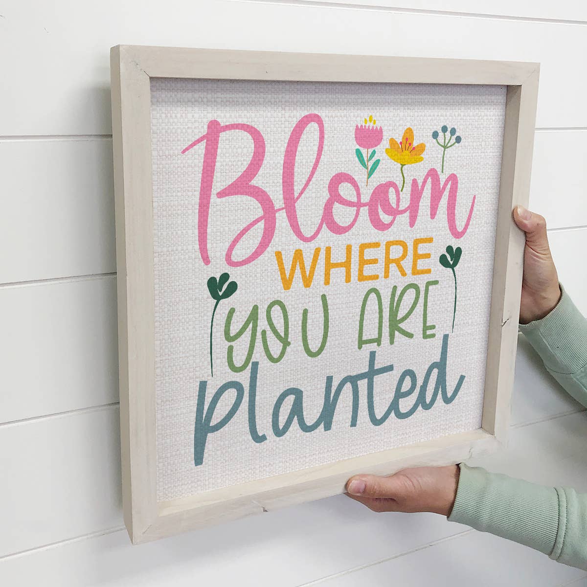 Bloom Where You Are Planted - Inspiring Canvas Art - Framed