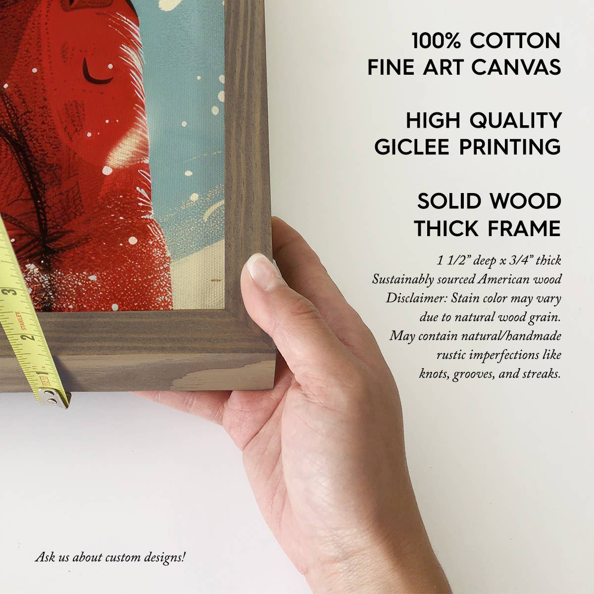 Snowy Horse and Girl - Winter Ranch House Canvas Art