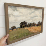 Grain Harvest - Field Canvas Art - Wood Framed Canvas Art