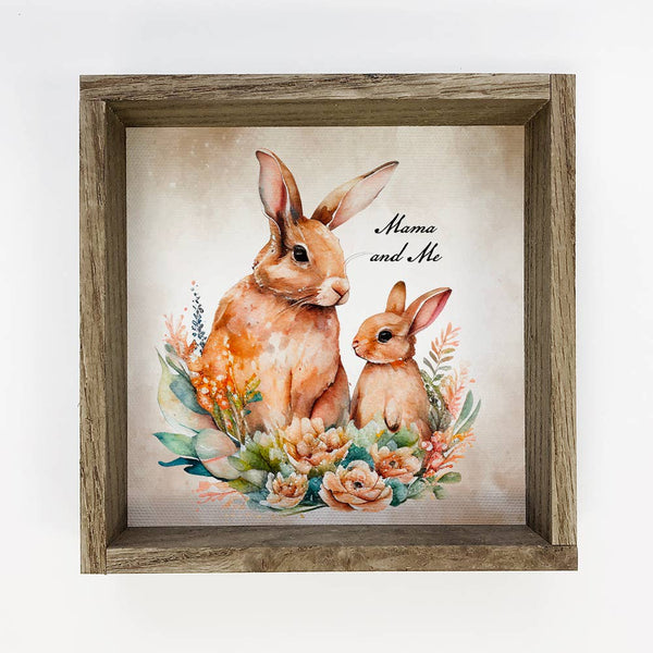 Mama and Baby Bunny - Cute Mother's Day Decor for Mom
