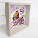 Butterfly Watercolor - Spring Wall Art - White Wood Frame