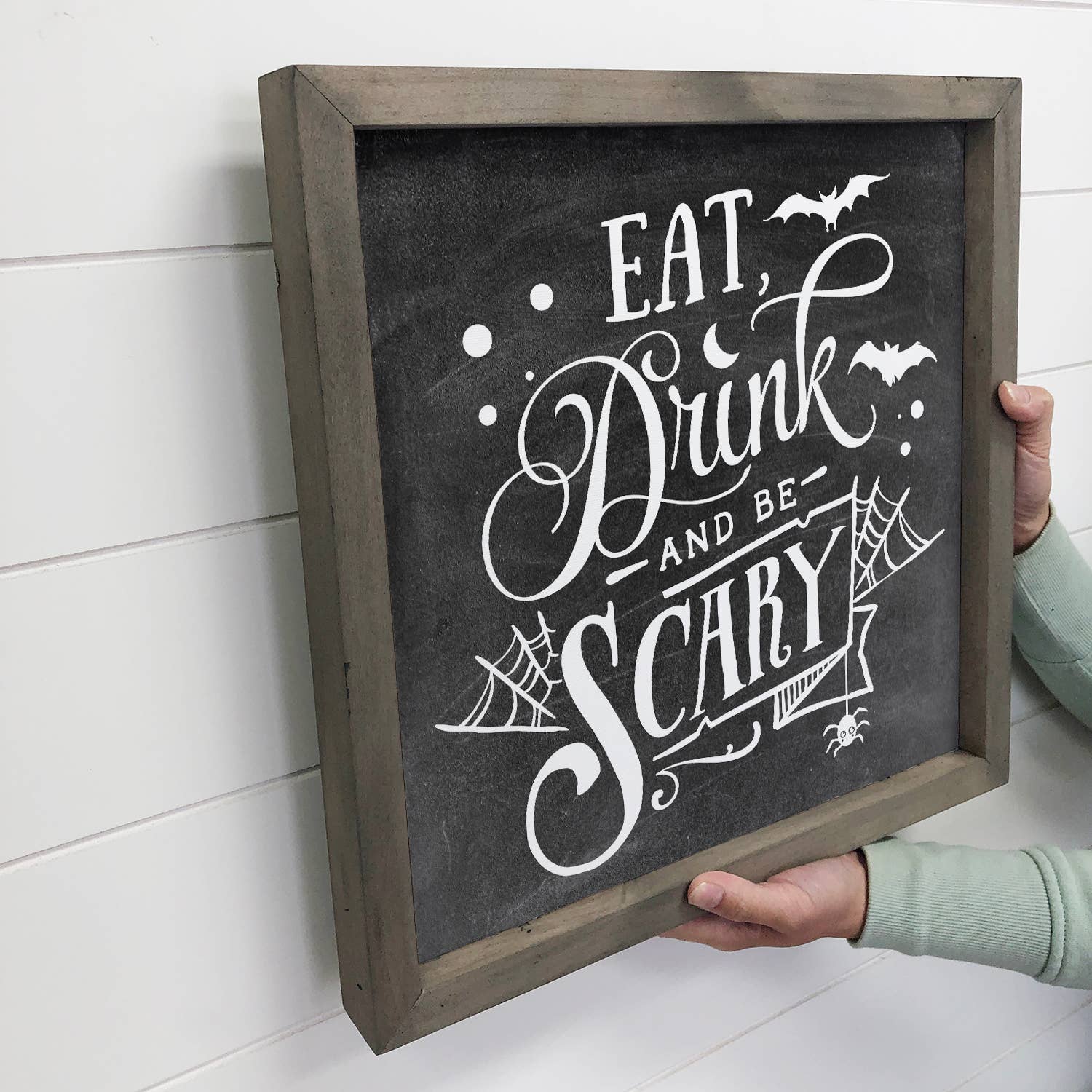 Eat Drink and Be Scary - Cute Halloween Sign - Cute Word Art