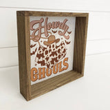 Howdy Ghouls - Cute Framed Halloween Sign - Halloween Decor