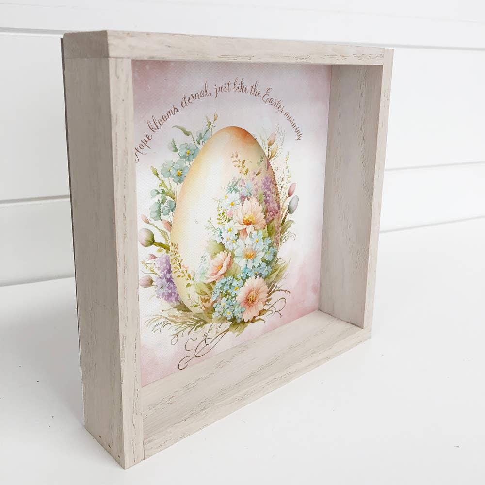 Easter Egg Hope Blooms Eternal - Easter Egg Canvas Art