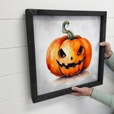 Scary Pumpkin - Cute Pumpkin Wall Art - Halloween Pumpkin