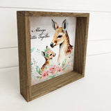 Mama and Baby Deer Wood Sign - Mother's Day Decor for Mom