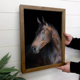 Horse Portrait - Framed Animal Photograph -Ranch House Decor