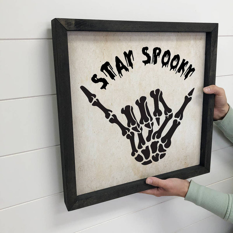 Cute Halloween Art-  Stay Spooky Bones Skeleton Artwork