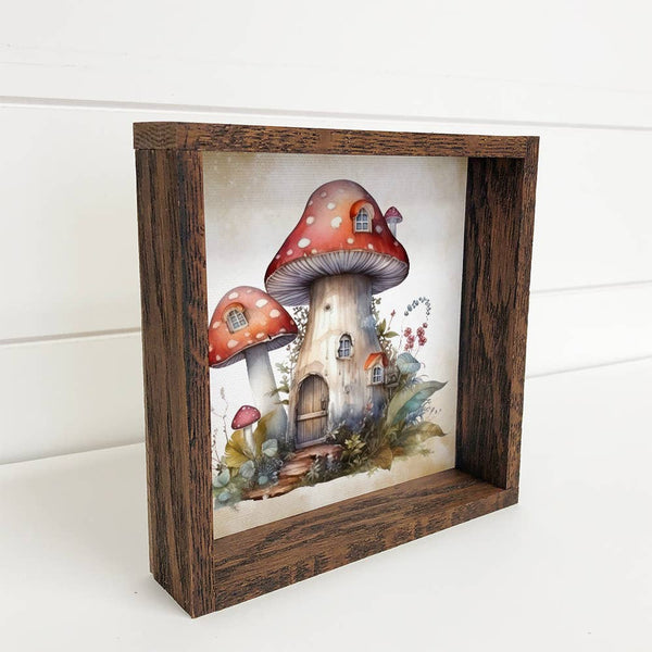 Mushroom House - Cute Mushroom Home - Springtime Art
