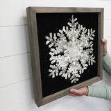 Real Snowflake 3 - Winter Canvas Wall Art - Snowflake Decor