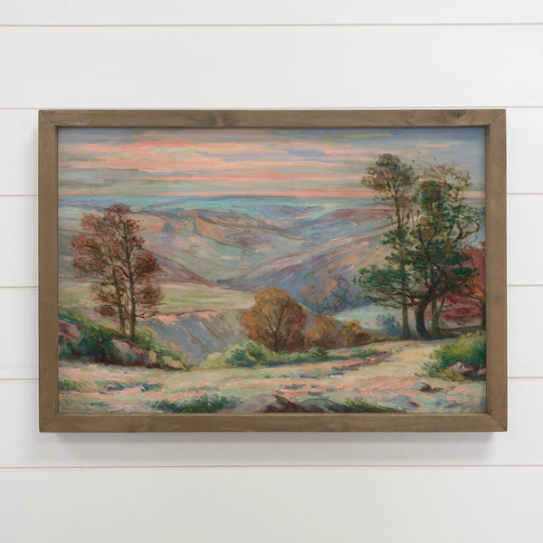 Lavender Horizon - Horizon Landscape Canvas Art - Framed Art