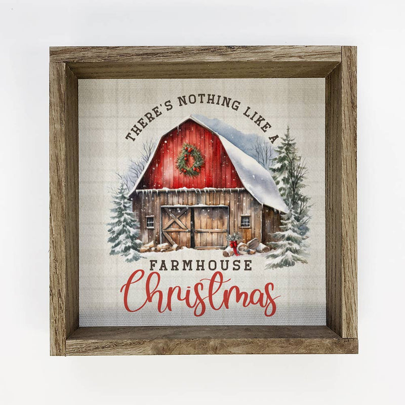 Nothing Like a Farmhouse Christmas - Vintage Holiday Canvas