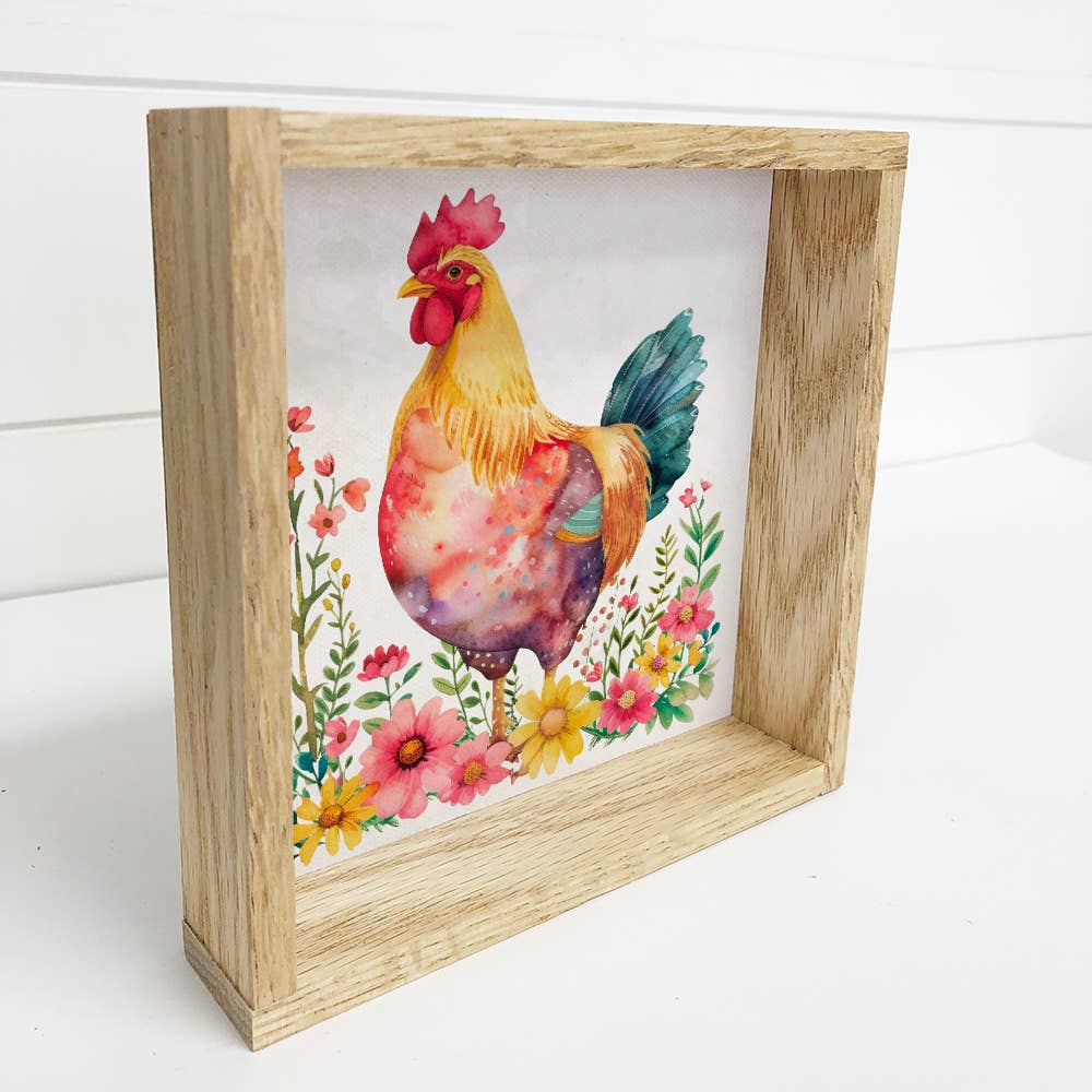 Spring Chicken Bright Blooms - Spring Chicken Canvas Art