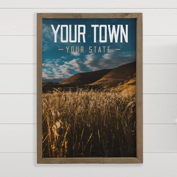 Your Town - Personalized Wall Art - Framed Nature Wall Decor