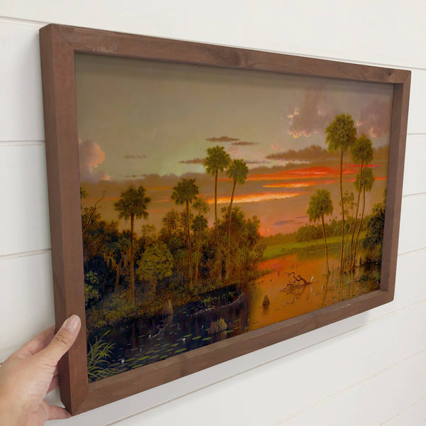 Great Florida Sunset - Landscape Canvas Wall Art - Framed