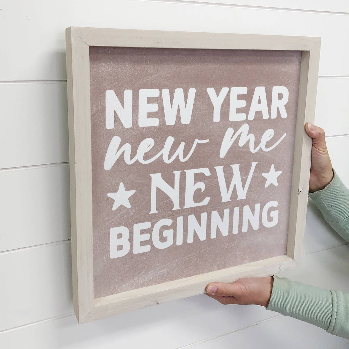 New Year New Me - New Years Eve Canvas Art - Wood Framed