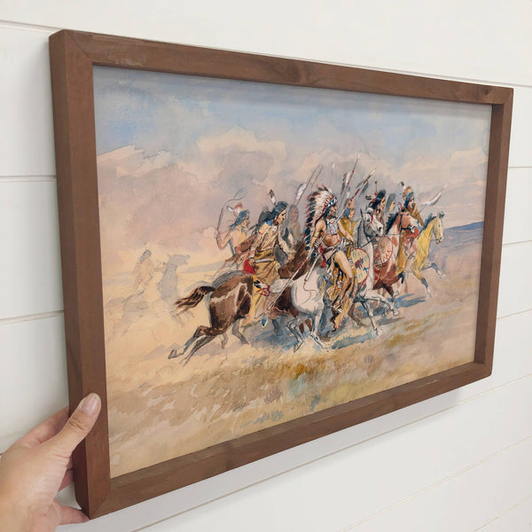 Native American War Party - Native American Canvas Art
