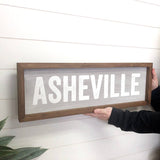 Personalized Vintage City Sign - Vintage Block Gray Sign