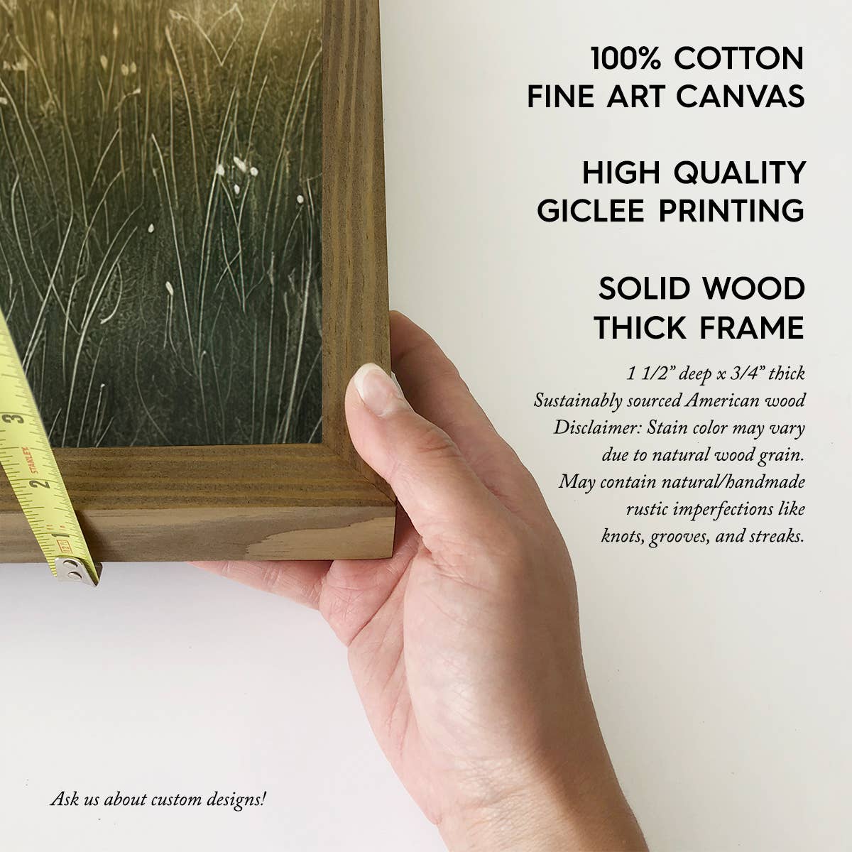 Custom Grassy Landscape - Custom Location Canvas Art - Frame