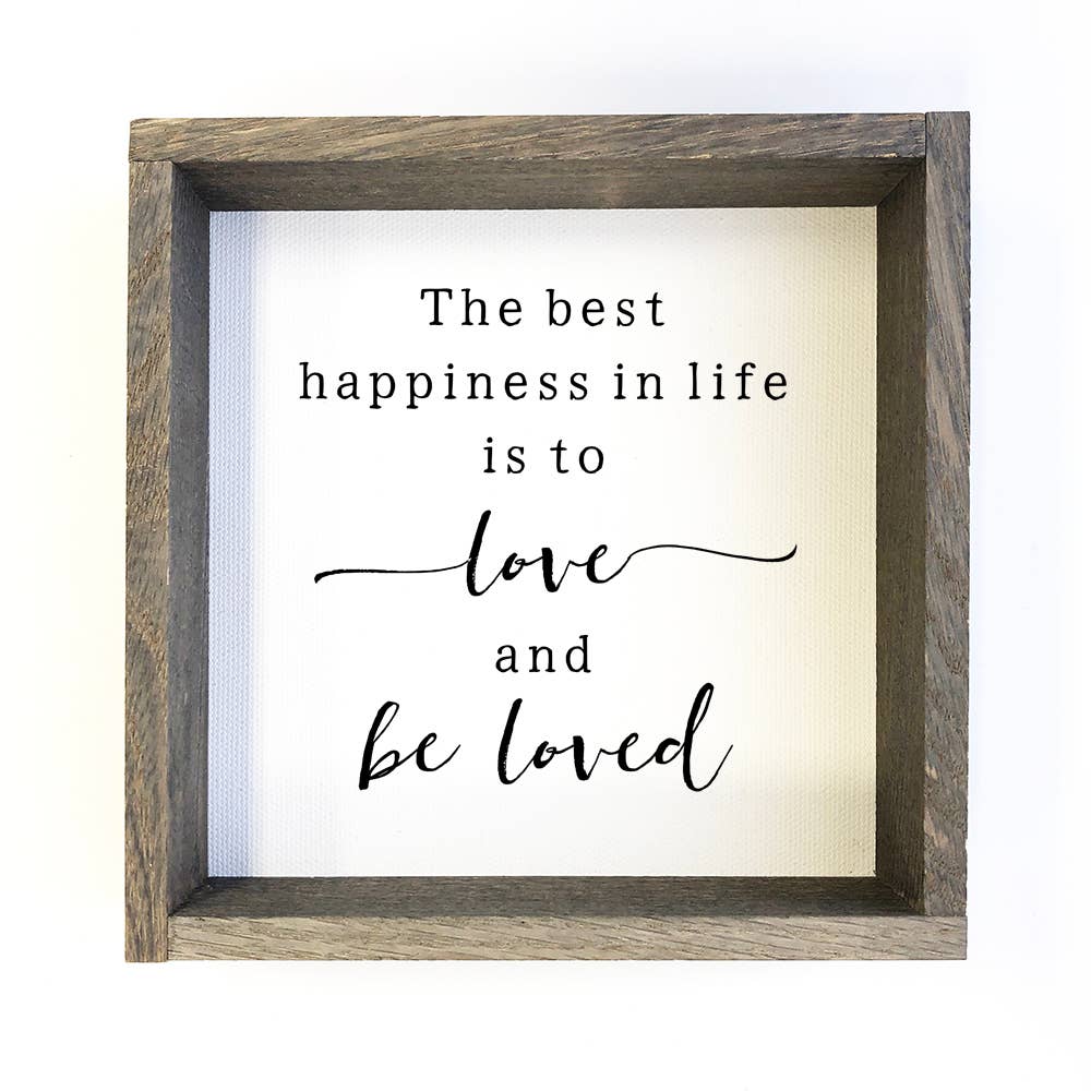 Farmhouse Quote- Love and Be Loved Canvas and Wall Art