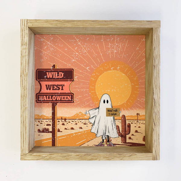 Wild West Ghost - Canvas Art with Wood Frame - Seasonal Art