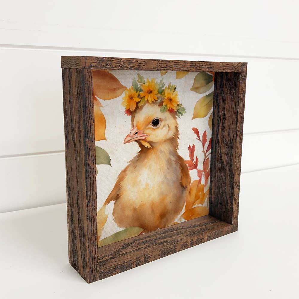 Fall Farm Animals Baby Chick - Cute Baby Animal Canvas Art