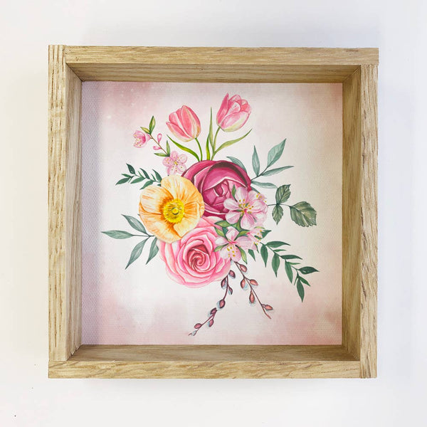 Pretty Flower Bouquet - Spring Painting - Pretty Flower Art