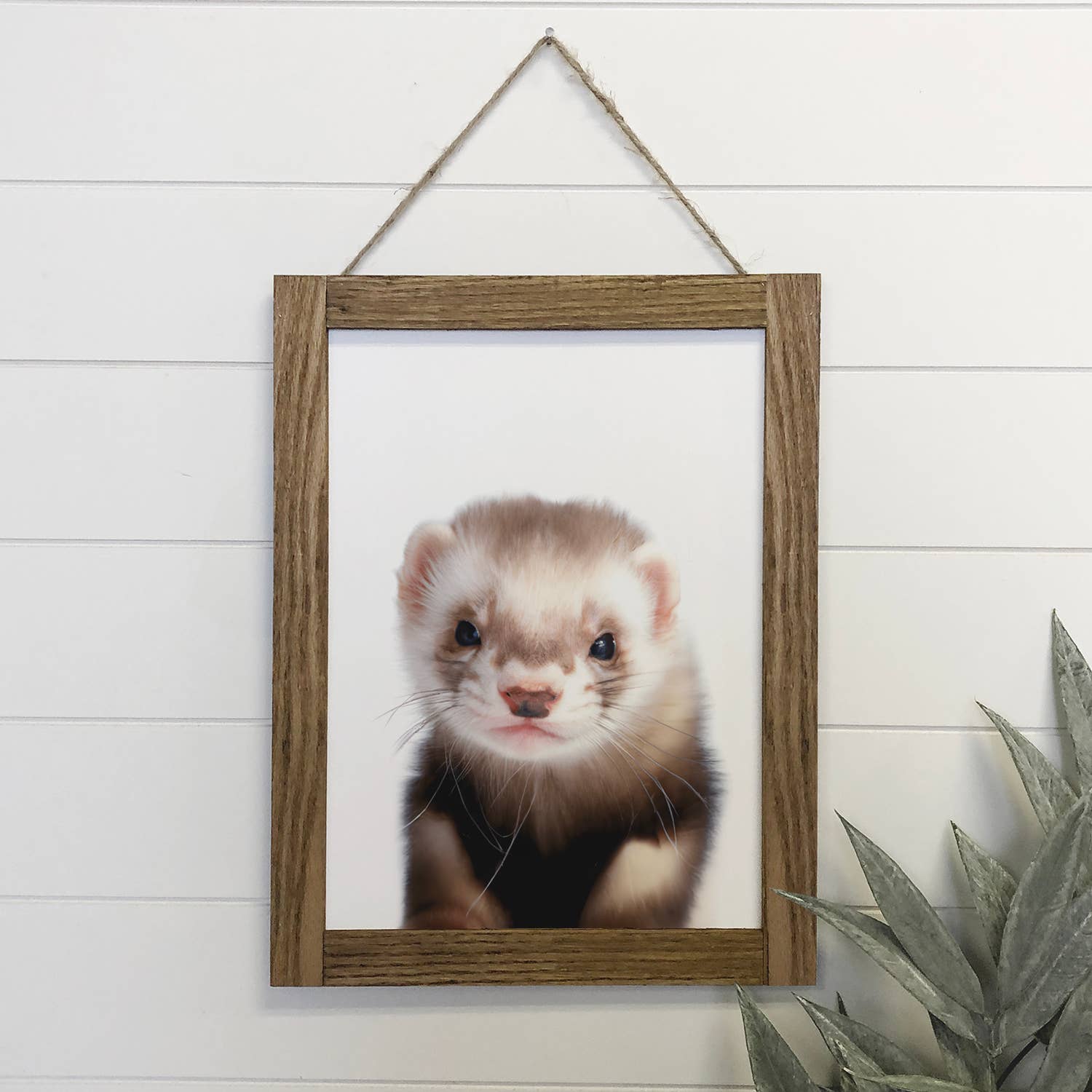 Baby Ferret Wood Sign Cute Animal Wall Art