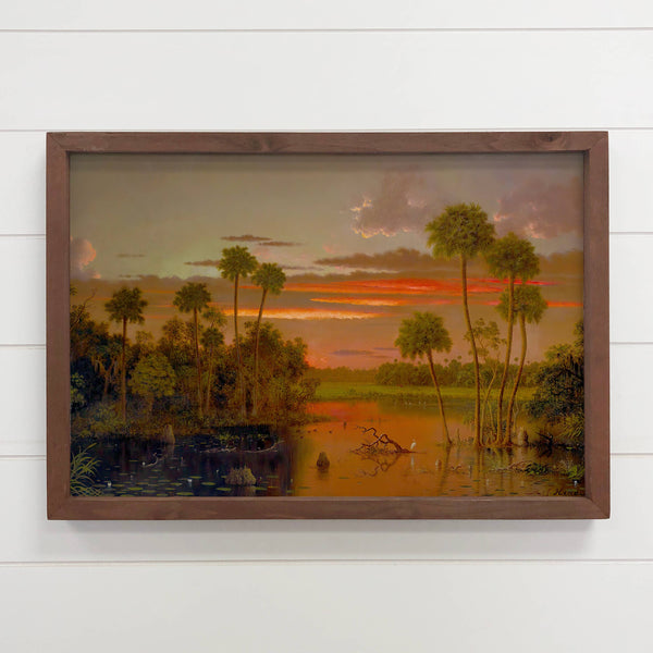 Great Florida Sunset - Landscape Canvas Wall Art - Framed