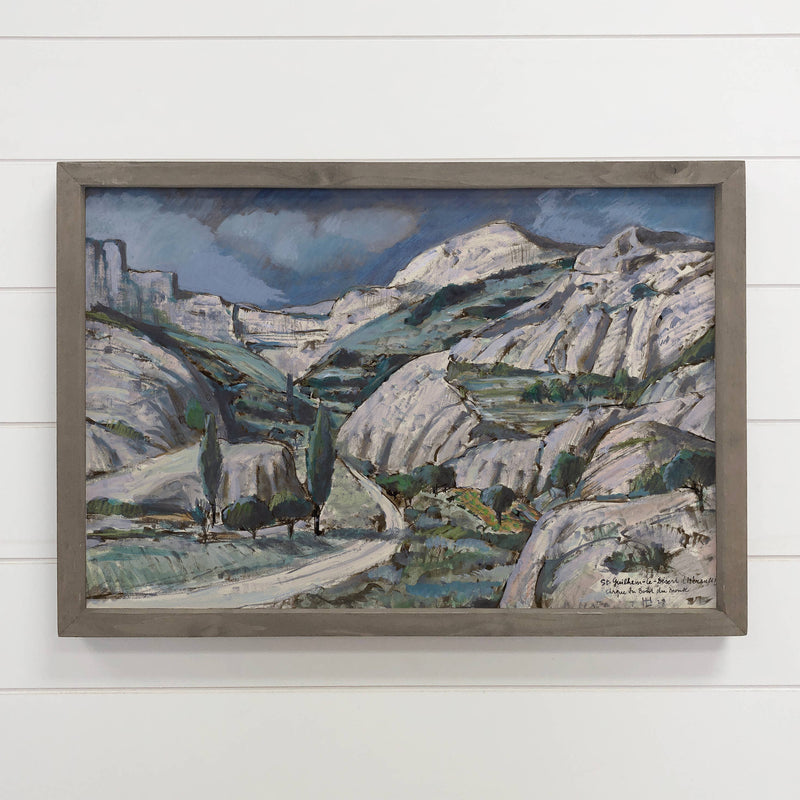 South of France Mountains - Landscape Canvas Art - Framed