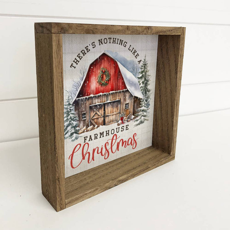 Nothing Like a Farmhouse Christmas - Vintage Holiday Canvas