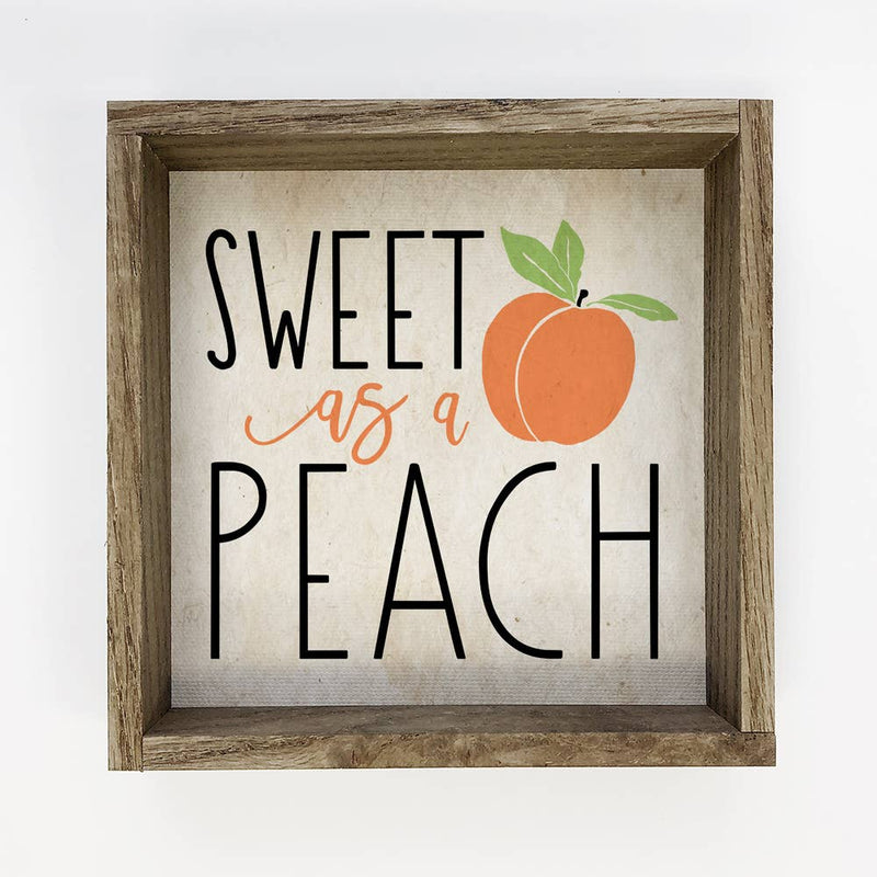 Sweet As A Peach - Cute Word Sign - Peach Wall Art