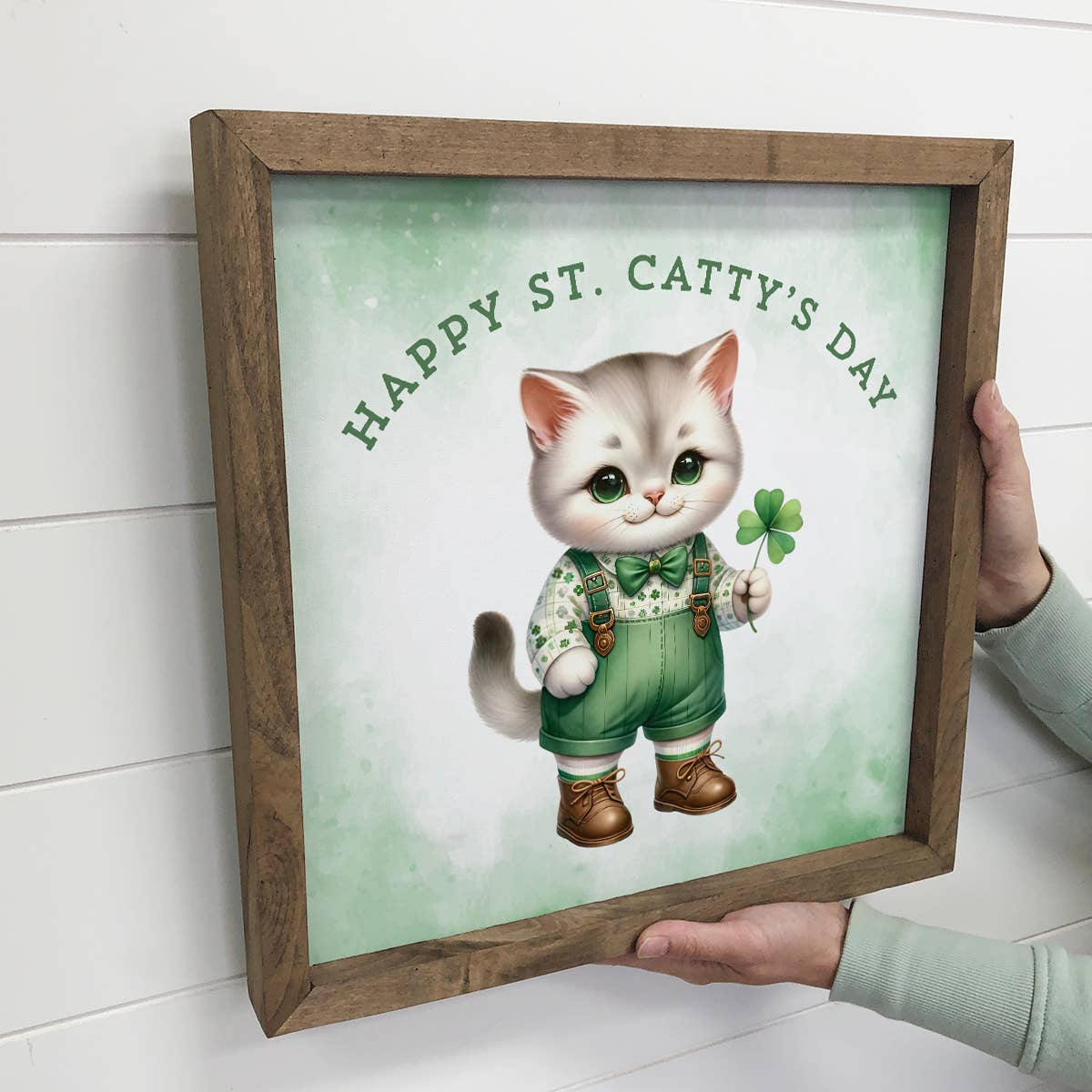 Happy St. Catty's Day - St. Patrick's Day Canvas Art