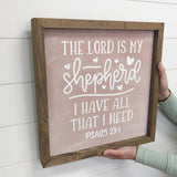 The Lord Is My Shepard Wall Art - Scripture Canvas Art