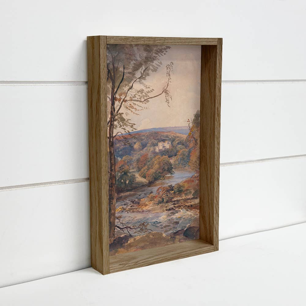 Fall in Yorkshire - Fall Landscape Canvas Art - Wood Framed