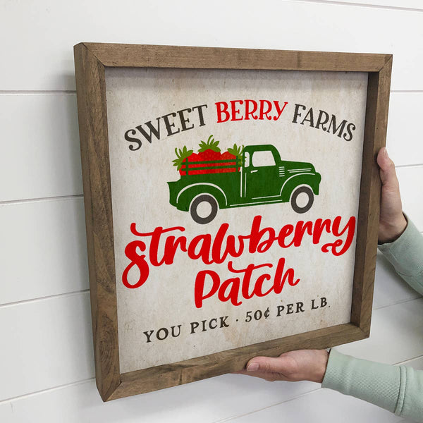Summer Decor-  Sweet Berry Farms- Cute Vintage Truck