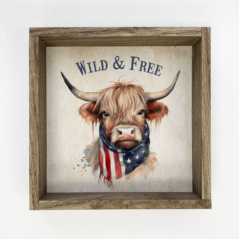 Wild and Free Highland Cow - Cute America Farm Animals